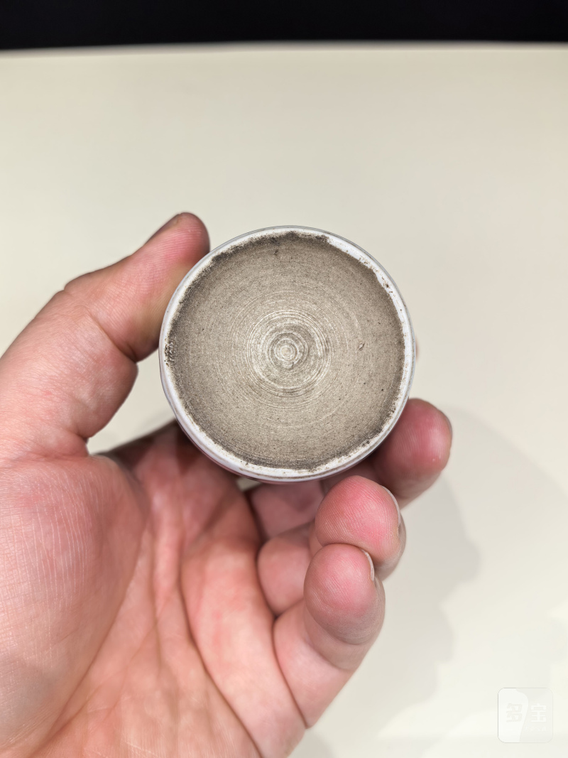清早期 青花五彩飞蝗腾达诗文茶入 - 图13